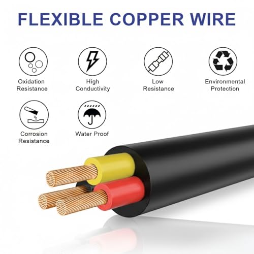 Image of (𝟏𝟓 𝐘𝐞𝐚𝐫𝐬 𝐖𝐚𝐫𝐫𝐚𝐧𝐭𝐲) 3-Core Electrical Cable 90 Meter | PVC Insulated Flexible Copper Conductor Power Wire | Suitable for Home, Domestic and Industrial Electrical Wiring