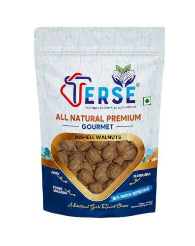 Image of TERSE Premium Inshell Dried Walnut 400g (Pack of 2) | Dry Fruits, Healthy Snacks | Large Size | Walnut with Shell | Rich in Protein, Antioxidants & Source of Omega-3