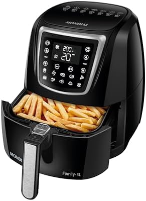 MONDIAL Fritadeira Sem Óleo Air Fryer Digital 4L, Preto, 1500W, 2...