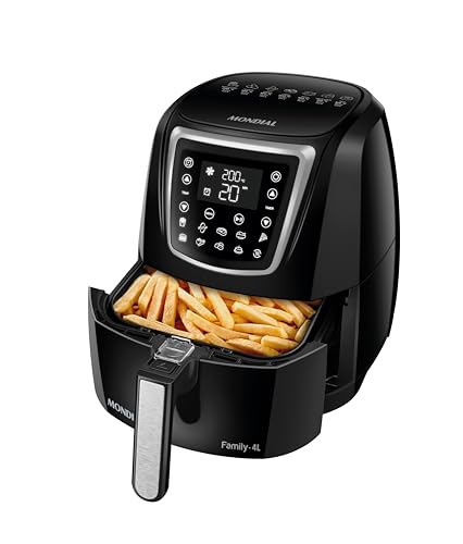MONDIAL Fritadeira Sem Óleo Air Fryer Digital 4L, Preto, 1500W, 110V - AFN-40-DI