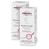 sanosan Brustwarzensalbe klinisch getestet - 100% reines & natürliches Lanolin ideal für die Schwangerschaft & Stillzeit - Brustwarzen Salbe ohne Parabene, Farbstoffe & Duftstoffe (2x 30 ml)