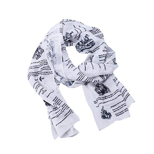 ASVP Shop Alice in Wonderland Book Scarf - With images from John Tenniel and Lewis Carol Quotes3