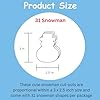 SHAPES ETC 31Pcs Snowman Single-Color Paper Cut-Outs 3x2.5in Winter Wonderland Bulletin Boards, Christmas/Winter Celebrations, Classroom Décor, Craft Supplies, Made in USA #2