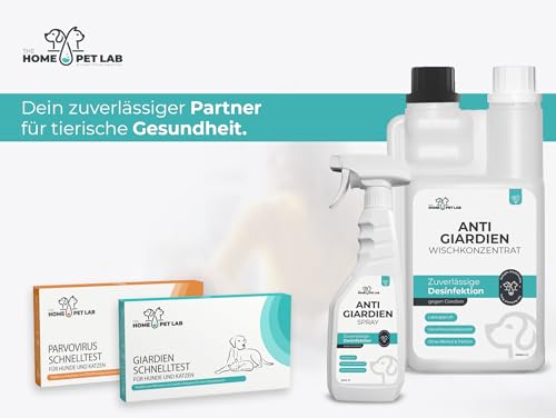 The Home Pet Lab 1 x Giardien Schnelltest Hund & Katze - Giardien-Test zuverlässig als Test bei Darmparasiten und Durchfall - Für Hunde & Katzen bei Giardia (1 x Test)
