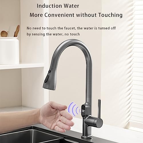 Robinet d'évier de cuisine avec pulvérisateur pull down 3 modes - 4