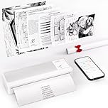 vretti P83 Mobiler Drucker a4 für unterwegs, Thermodrucker A4 kompatibel mit Android und iOS,Mobiler Drucker unterstützt 210x297mm Thermopapier für Zuhause,Büro,Foto