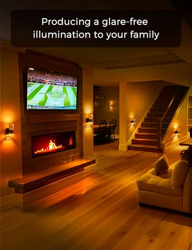 Image of L LOHAS LED Night Light,Dimmable Night Lights Plug into Wall, Acrylic Nightlights with 0-100 LM Adjustable Brightness, Amber Plug in Night Light with Dusk to Dawn Sensor, for Bathroom Hallway