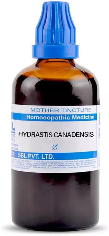 SBL Homeopathic Hydrastis Canadensis Mother Tincture 1X (Q) (100ml) - by MuralidharExports