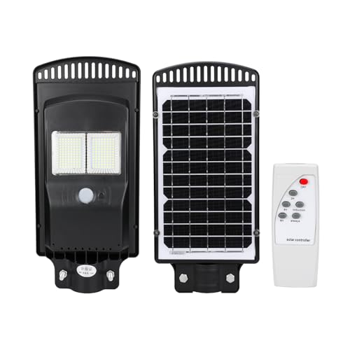 Solar Street Light, 70W LED, Motion Sensor, Remote Control, IP67 Waterproof, Black (70W)