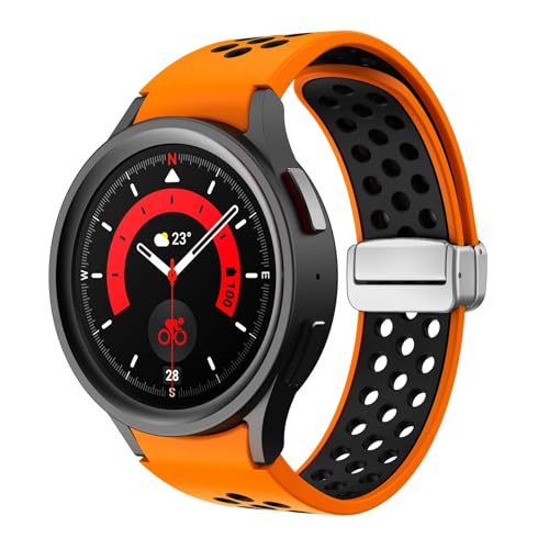 Bracelet à boucle magnétique pour Galaxy Watch 6 silicone beige