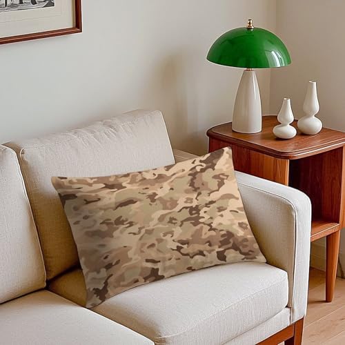 Funda de almohada lumbar para sofá 12x20 en felpa rectangular estilo camuflaje 8