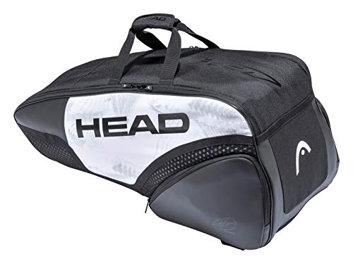 HEAD Djokovic 6R Combi Tennis Racquet Bag - 6 Racket Tennis Equipment Duffle Bag