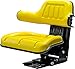 Produktbild KLARA SEATS Schleppersitz Traktorsitz Universalsitz Trecker Sitz Oldtimer gefedert KS 44/2V PVC Gelb kompatibel mit John Deere neigungsverstellbar mit Stossdämpfer und Zugfedern