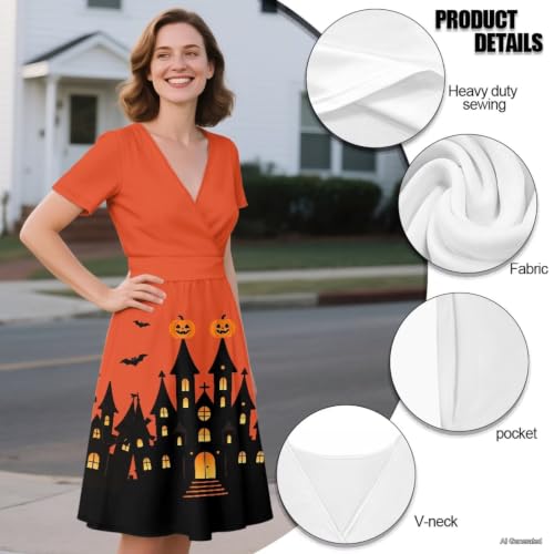 Image of Women's Summer Dresses Short Sleeve Formal Dresses with Pockets | Lightweight Quick‑Dry Soft Comfortable 2026 Fashion Dresses Loose Plus‑Size High‑Waisted
