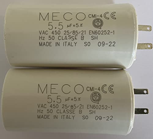 LOT DE 2 CONDENSATEURS 5,5µF POUR MOTEUR DE VOLET/STORE SOMFY ET SIMU - COSSES FASTON 2,8MM Cover