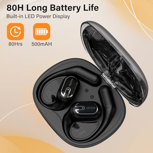 Image of vnilrgle Open Ear Earbuds 5.4 Bluetooth Headphones(Black)