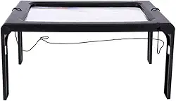 Generic Lupa grande com luz de LED, ampliador de leitura retangular portátil dobrável para mesa com iluminação de LED, lupa de leitura retangular portátil para baixa visão, idosos