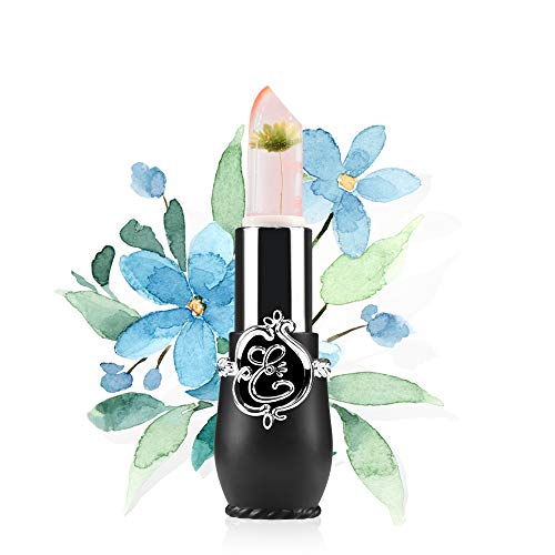 Ownest 6PCS Crystal Flower Jelly Lipstick Set, Long Lasting Nutritious Lip Balm Lips Moisturizer Magic Temperature Color Change Lipstick-Black - Thumbnail 3