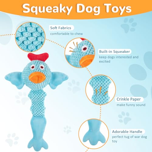 Image of Fuufome Squeaky Dog Toys for Medium and Small Dogs-Interactive Tug of War Toy for Puppy Teething,Great Plush Dog Toy for Dogs to Keep Them Busy
