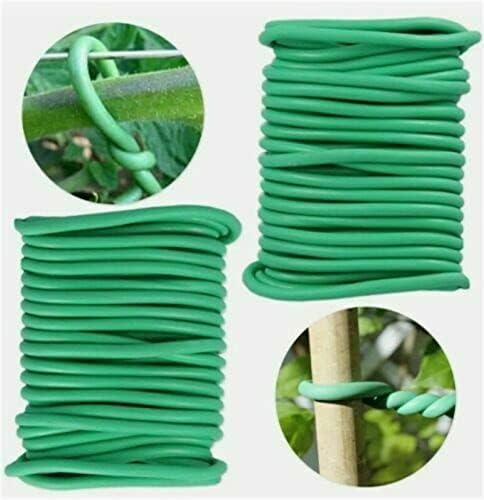Vivo Technologies 3.5mm X 12 mGreen Soft Plant Twine Soft Stretchy Garden Twine Environmentally Smart Tree Ties Flexible Bendy Garden Support Wire Cable Twist Tie
