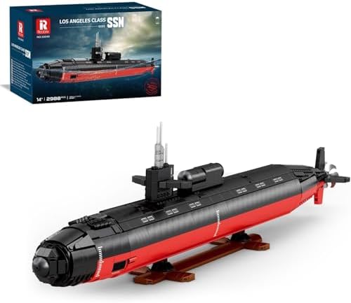 Reobrix 33049 Nuclear Submarine Building Block Set, Los Angeles-Class SSN Warships Model Building Kit, Military Battleship Toys for Teens 14+ and Adults, 2988 PCS