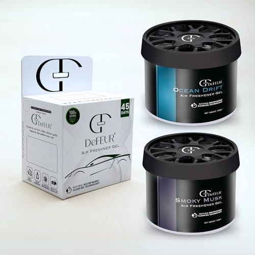 Image of Ocean Drift & Mystic Flora Gel Car Perfume | 120g Leakproof Air Freshener | Ocean Scent Car Perfume | Long-Lasting 30 Days | Premium Car Accessories | Musk Car freshener | Pack of 2