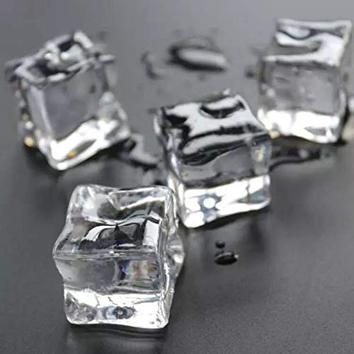 Cubos de hielo falsos acrílicos transparentes 20mm 50 piezas miniatura 3