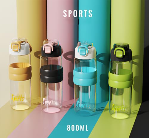 Image of THE VENTI SHOTAY Classic Unbreakable Water Bottle with Sipper BPA Free, Leak-Proof Water Bottle Ideal for Office, Sports, School, Gym (750ML-Cyan White)