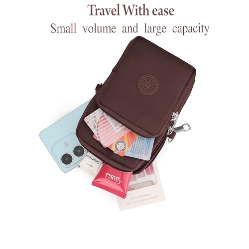 Image of JI Crossbody Phone Bag for Women Mini Wallet Bags with Adjustable Shoulder Strap Wallet Clutch Bag for Girls Zipper Phone Pouch Handbag