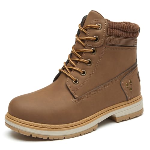 Image of Women work boots - Hiking Waterproof Shoes Ankle Support Outdoor Black Brown Comfortable