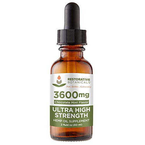 Restorative Botanicals Ultra High Strength Hemp Oil for Body Mind Wellness - 5000mg Chocolate Mint Flavor (2 oz - 120 Servings) - Image 3