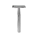 Lake Feath Metal Safety Razor | Lightweight | for Women and Men | Plastic-free | Includes five razor blades (Shining Silver) gallery image