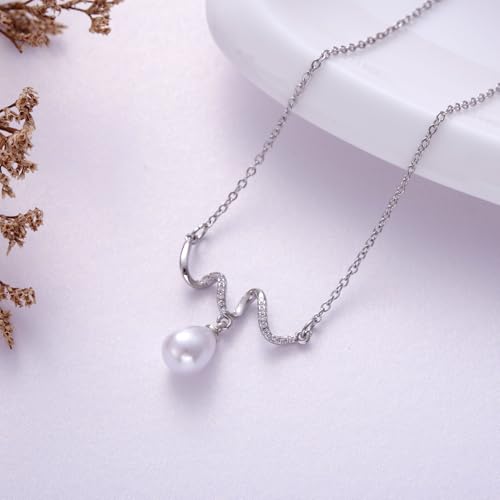 Ralukiia Birthday Gift for Women Unique, 18th 21st 40th 50th 55th 60th 65th Birthday Gifts for Her, Wave Necklace for Mom Daughter Grandma Sister and Female Friend4