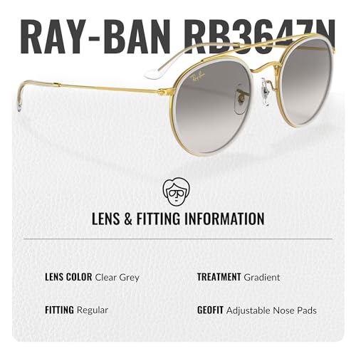 Image of Ray-Ban RB3647N ROUND DOUBLE BRIDGE Round Shaped Sunglasses for Men & Women with Official RAYBAN Eyewear Kit