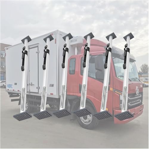 Adjustable Cargo Stabilizer Bar with Spring – 6 Heavy-Duty Self-Locking Ratchet Load Lock Bars for Vans, Trucks & Cars – Secure Transport (6.9-8 Ft)