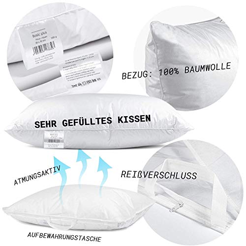 Daunenkissen H&F Heimtextilien in Premium Qualität 50×70 cm