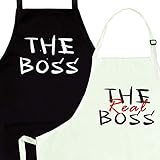 Rosoz the Boss the Real Boss,2-Piece Funny Kitchen Apron Set, Bridal Shower, Engagement, Wedding...