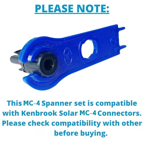 Image of Kenbrook Solar MC-4 Spanner Wrench Tool for Connect & Disconnect Solar Connector (Set of 2)