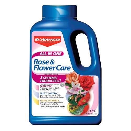 BioAdvanced All-In-One Rose and Flower Care Fertilizer, Granules, 4 lb,