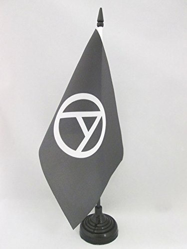 AZ FLAG Anarchy Table Flag 21 x 14 cm – Small Office Flags Anarchic 14 x 21 cm