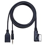 Vorteile: Mit diesem Produkt können Sie die Datenkommunikation zwischen der Haupteinheit und dem USB-Gerät in voller Geschwindigkeit genießen. Der weibliche USB-Anschluss ermöglicht es Ihnen, einen USB-Stick zum Musikhören oder mit AUX-Stecker anzuschließen, um Ihr Smartphone zum Aufladen anzuschließen. Um dieses Kabel zu verwenden, müssen Sie den AUX-Modus im MMI-System aktivieren.
