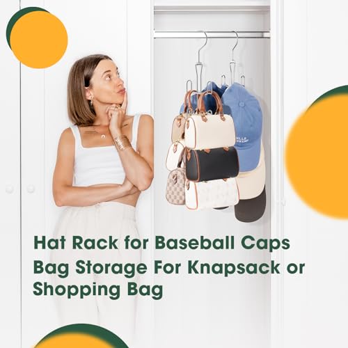 Ulimart Purse Hanger 2 Pack,Purse Organizer For Closet,Rotatable Metal Bag Organizer,Purse Holder For Handbags,Belts,Scarves,Tote,Baseball Hats,Backpacks thumb #4
