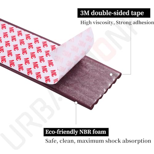 Image of Foam Strip for Flat Edge Protector | Flat Edge Guard Safety Strip | Baby Proof Corner Guard | Baby Protector for Safety in Floor (Brown, 2 Meter)
