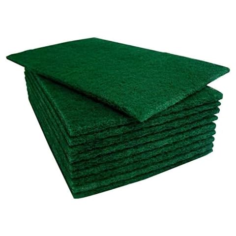 MKR PRO Acord Heavy Duty Large Scouring Pads 16 x 22cm, Multi-Purpose for Kitchen and Bathroom (Pack of 10) Cover