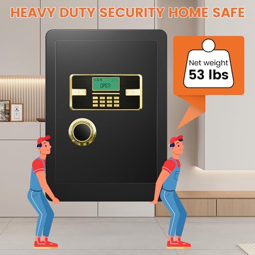 Extra Large Fireproof Waterproof Safe Box - Heavy Duty, Removable Inner Cabinet and Shelf, Anti-Theft Digital Safe for Home Office Hotel