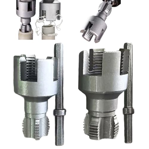 Pipe Threader Tool Set Drill-Driven Dual-Function Internal & External Threading for 1/2 & 3/4″ Pipe – PVC & Metal Pipe Threader