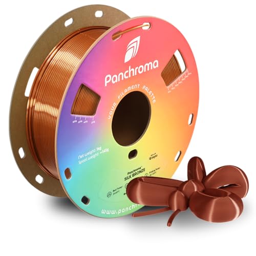 Image of Polymaker Panchroma Silk PLA Filament 1.75mm for 3D Printing, 1kg, Bronze | Neatly Wound, High-Gloss Finish PLA, Easy Print & Smooth Feeding, Compatible with Bambu Lab & Most 3D Printers