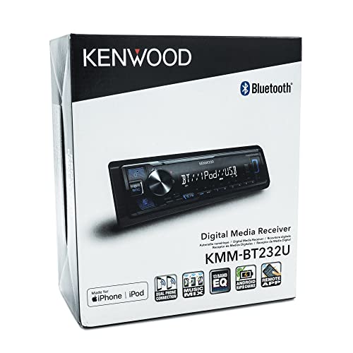 KENWOOD KMM-BT232U Bluetooth Car Stereo with USB Port, AM/FM Radio, MP3 Player, Detachable Face - Image 5