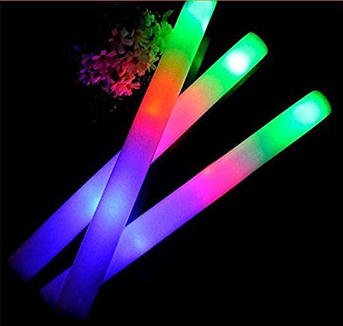 Taotuo 30 PCS LED Light Up Foam Sticks-Led Foam Sticks with Three Modes Color Effect Light Sticks for Parties, Weddings, Raves, Concert, Halloween