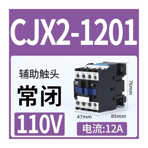 Contacteur AC 220V triphasé 380v Cjx2-1201 pour circuits électriques industriels